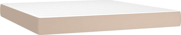 vidaXL Λότζκο κοντινεντάλνε με στρώμα και LED cappuccino 180x200 cm