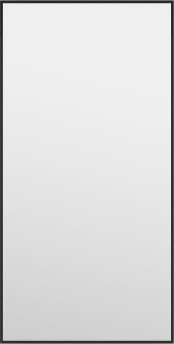vidaXL καθρέφτης πόρτας μαύρος 30x60 cm από γυαλί και αλουμίνιο