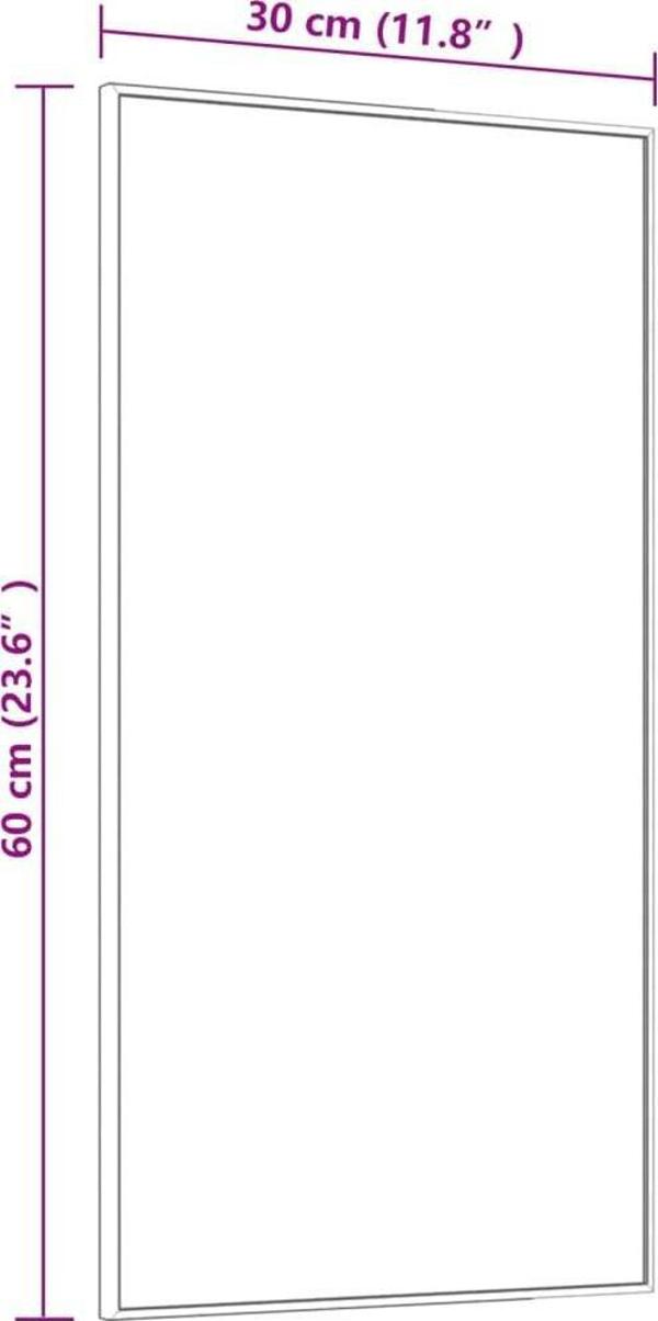vidaXL καθρέφτης πόρτας μαύρος 30x60 cm από γυαλί και αλουμίνιο