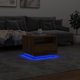 vidaXL Τραπέζι καφέ με LED φωτισμό δρυός artisan 50x49x40 εκ.