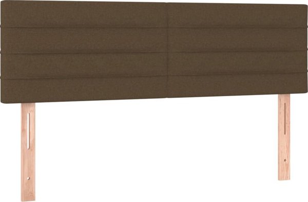 vidaXL Κρεβάτι κοντινεντάλ με στρώμα καφέ 140x200 εκ.