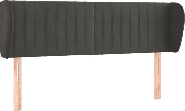 vidaXL Zaglowek uszak ciemnoszary 147x23x78/88 cm aksamitny