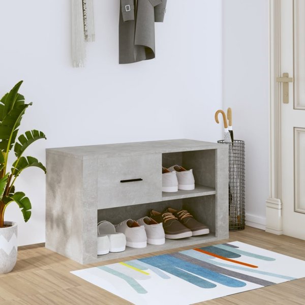 vidaXL Παπουτσοθήκη Γκρι Σκυροδέματος 80x35x45 cm