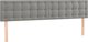 vidaXL κεφαλάρι κρεβατιού με LED, ανοιχτό γκρι, 180x5x78/88 εκ, βελούδο