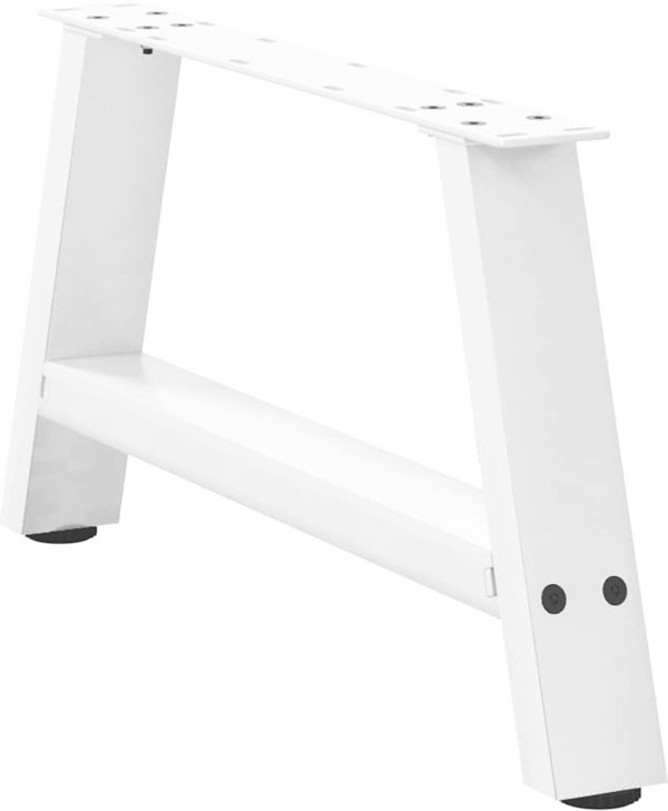 vidaXL Nogi do stolika kawowego, 2 szt., biale, 60x(30-31) cm, stal