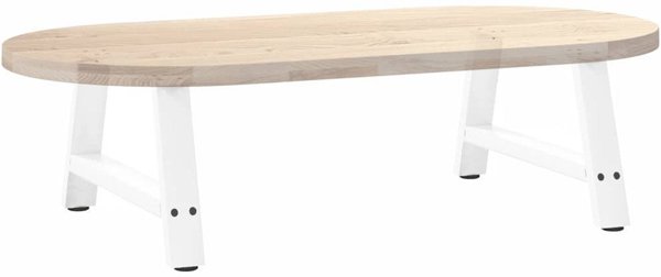 vidaXL Nogi do stolika kawowego, 2 szt., biale, 60x(30-31) cm, stal