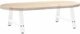 vidaXL Nogi do stolika kawowego, 2 szt., biale, 60x(30-31) cm, stal