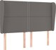 Κεφαλάρι uszak vidaXL, γκρι, 147x23x118/128 cm, τεχνητό δέρμα