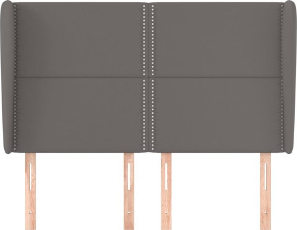Κεφαλάρι uszak vidaXL, γκρι, 147x23x118/128 cm, τεχνητό δέρμα