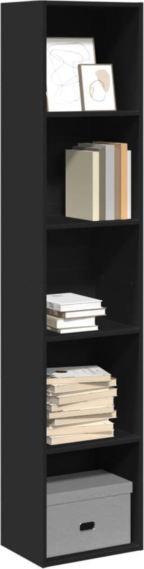 vidaXL Βιβλιοθήκη Μαύρη 40x30x189 cm από Υλικό Ξυλείας