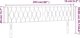 vidaXL Κεφαλάρι κρεβατιού με LED, σκούρο γκρι, 203x16x78/88 εκ., ύφασμα