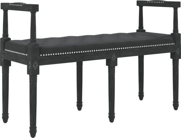 vidaXL Πάγκος, Μαύρος, 110x40x70 εκ., με Επιφάνεια Απαλή Βελούδινη
