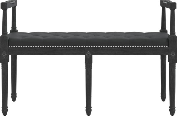 vidaXL Πάγκος, Μαύρος, 110x40x70 εκ., με Επιφάνεια Απαλή Βελούδινη