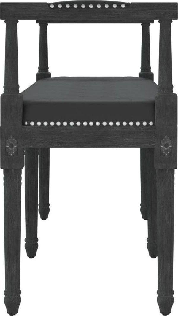 vidaXL Πάγκος, Μαύρος, 110x40x70 εκ., με Επιφάνεια Απαλή Βελούδινη