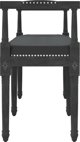 vidaXL Πάγκος, Μαύρος, 110x40x70 εκ., με Επιφάνεια Απαλή Βελούδινη