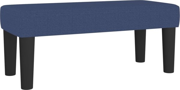 vidaXL Λύση κρεβατιού με στρώμα, μπλε ύφασμα, 90x190 εκ