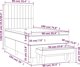 vidaXL Λύση κρεβατιού με στρώμα, μπλε ύφασμα, 90x190 εκ