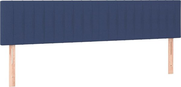 vidaXL Zaglowki do lozka, 2 szt., niebieskie, 90x5x78/88 cm, tkanina