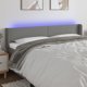 vidaXL Zaglowek do lozkou me LED, skouro gkri, 163x16x78/88 cm, yfasma