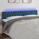 vidaXL Επικεφαλάρι κρεβατιού με LED, σκούρο μπλε 180x7x78/88cm, βελούδο