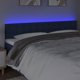 vidaXL κεφαλάρι κρεβατιού με LED, μπλε, 200x5x78/88 εκ, ύφασμα