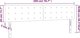 vidaXL κεφαλάρι κρεβατιού με LED, μπλε, 200x5x78/88 εκ, ύφασμα