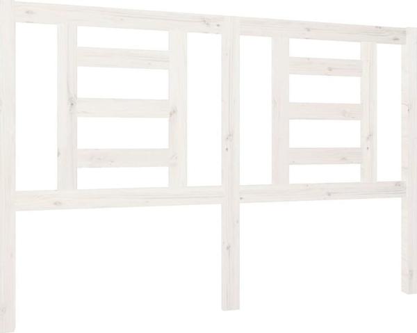 vidaXL Επιτοίχιο κεφαλάρι κρεβατιού λευκό, 146x4x100 cm, μασίφ πεύκο