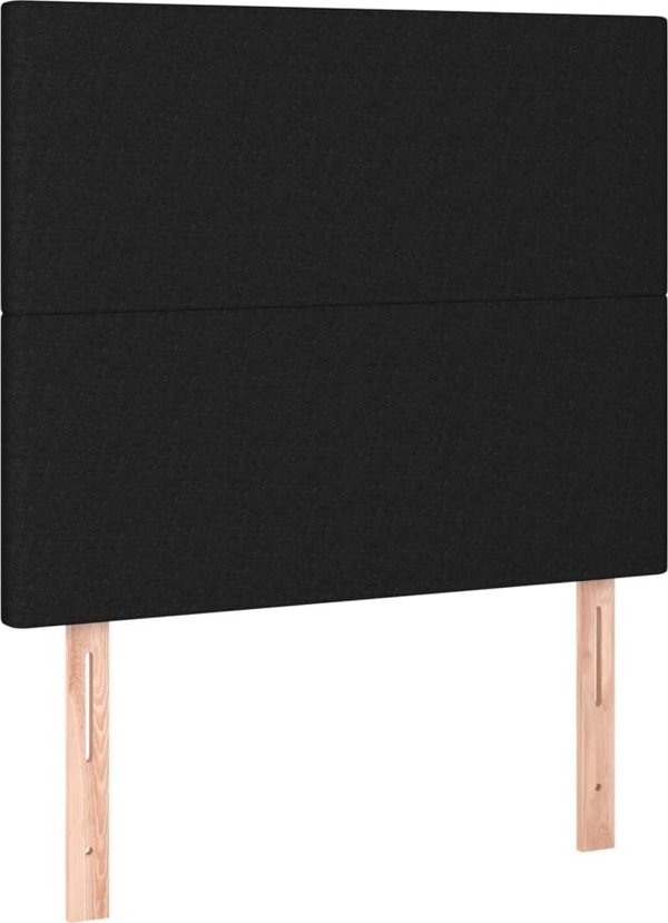 vidaXL Τεμάχια προσκέφαλων κρεβατιού, 2 τεμάχια, μαύρο, 80x5x78/88cm ύφασμα