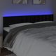 vidaXL Κεφαλάρι κρεβατιού με LED, μαύρο, 180x5x78/88 εκ., βελούδο