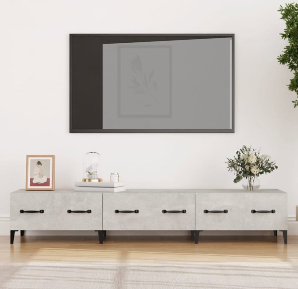 vidaXL Szafka pod TV, szarosc betonu, 150x34,5x30 cm