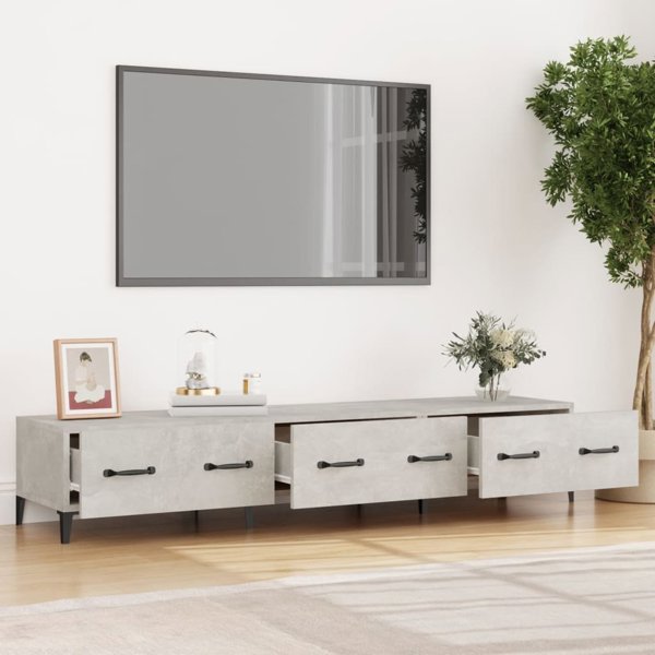 vidaXL Szafka pod TV, szarosc betonu, 150x34,5x30 cm