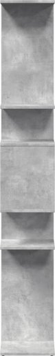 vidaXL Ράφι, απόχρωση γκρι μπετό, 92x29x188 cm, ξυλοπολυμερές υλικό
