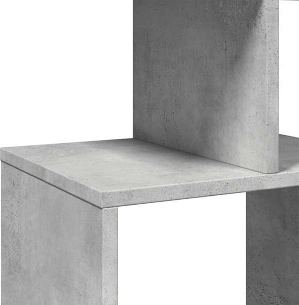 vidaXL Ράφι, απόχρωση γκρι μπετό, 92x29x188 cm, ξυλοπολυμερές υλικό