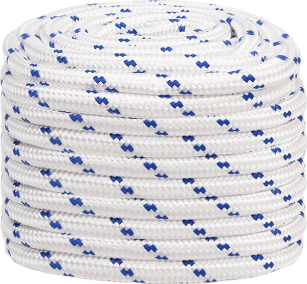 vidaXL Ναυτικό σχοινί, λευκό, 20 mm, 50 m, πολυπροπυλένιο