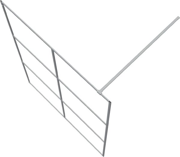 vidaXL Scianka prysznicowa srebrna 140x195 cm przezroczyste szklo ESG