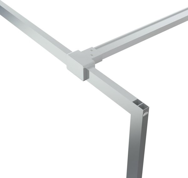 vidaXL Scianka prysznicowa srebrna 140x195 cm przezroczyste szklo ESG