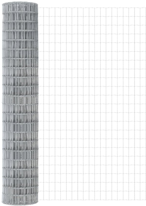 vidaXL Περίφραξη Euro 1,6x10 μ. από Γαλβανισμένο Ατσάλι με 7 Στηρίγματα