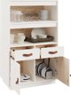 vidaXL Ντουλάπι, λευκό, 67x40x108,5 εκ., από μασίφ πεύκο