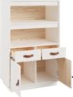vidaXL Ντουλάπι, λευκό, 67x40x108,5 εκ., από μασίφ πεύκο