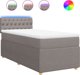 vidaXL Λουτζκο κοντινενταλ με στρωμα, taupe, υφασμα, 90x200 cm