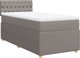 vidaXL Λουτζκο κοντινενταλ με στρωμα, taupe, υφασμα, 90x200 cm