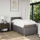vidaXL Λουτζκο κοντινενταλ με στρωμα, taupe, υφασμα, 90x200 cm