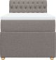 vidaXL Λουτζκο κοντινενταλ με στρωμα, taupe, υφασμα, 90x200 cm