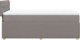 vidaXL Λουτζκο κοντινενταλ με στρωμα, taupe, υφασμα, 90x200 cm