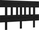 vidaXL Wezglowie lozka, czarne, 163,5x3x81 cm, lite drewno sosnowe