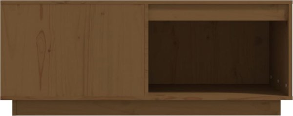 vidaXL Τραπεζάκι Καφέ, μελί, 100x101x40,5 cm, μασίφ πεύκο