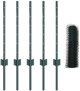 vidaXL Σετ Περίφραξης με 5 Πασσαλάκια U-Channel 120cm & Εξαγωνικό Πλέγμα 0.6x10m, Πράσινο, από Ατσάλι