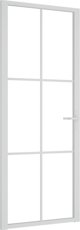 vidaXL Drzwi wewnetrzne, 83x201,5 cm, biale, szklo ESG i aluminium