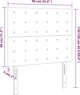 vidaxL Κεφαλάρι κρεβατιού με LED, μαύρο, 90x5x118/128 εκ., βελούδο