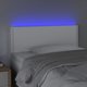 Κεφαλάρι κρεβατιού με LED vidaXL, λευκό, 100x5x78/88 εκ., συνθετικό δέρμα
